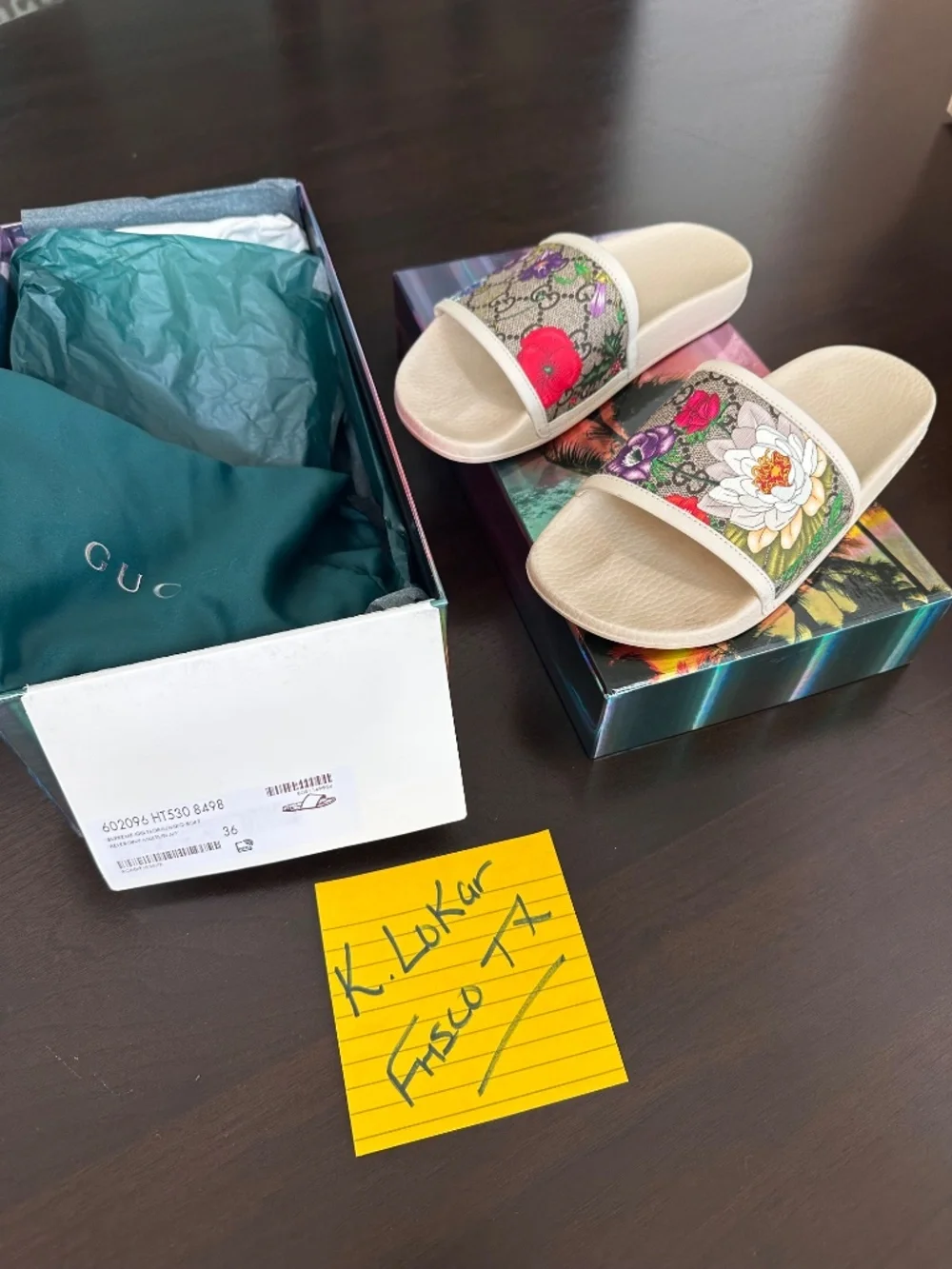 Gucci Flora Slides Size 36